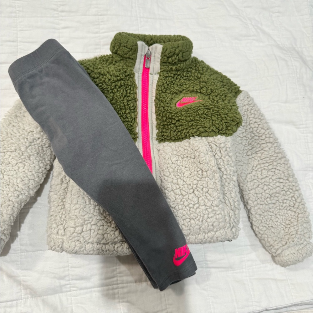 Nike Sherpa Jacket and Leggings Set